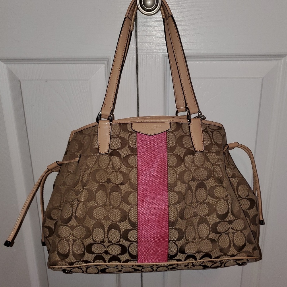 Coach Signature Large Slouchy Tote Shoulder Bag